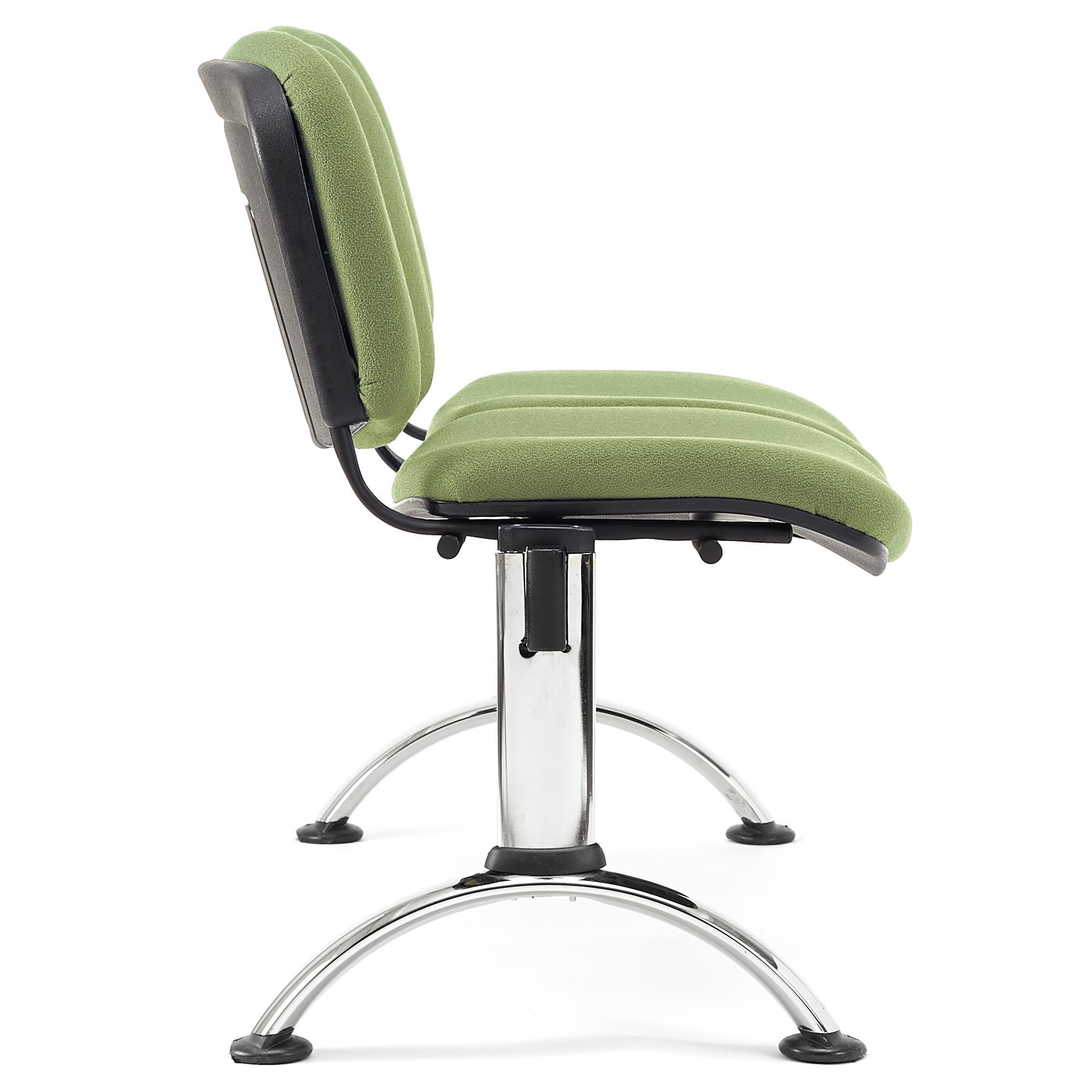 Bancada 2 Asientos MOBY BASE, Estructura Metal, Gran Acolchado, Tela Negra