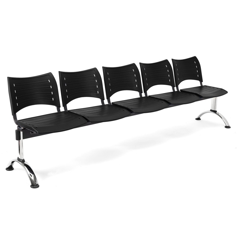 Bancada 5 asientos ELVA, negro