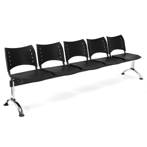 Bancada 5 asientos ELVA, negro