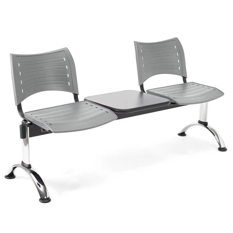 Bancada 2 asientos y mesa ELVA, negro