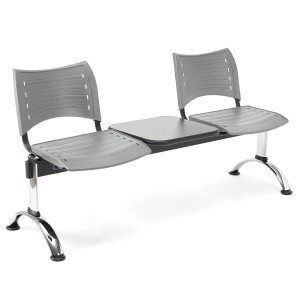 Bancada 2 asientos y mesa ELVA, negro