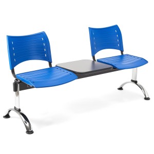 Bancada 2 asientos y mesa ELVA, negro