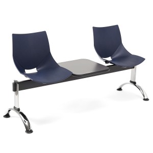 Bancada para recepción 2 asientos y mesa AMIR, negro