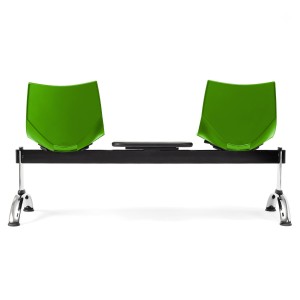 Bancada para recepción 2 asientos y mesa AMIR, negro