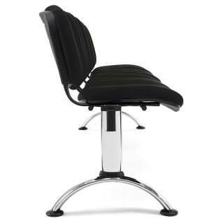 Bancada para recepción 4 asientos MOBY BASE, tela negro 2