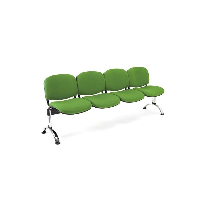 Bancada para recepción 4 asientos MOBY BASE, tela negro
