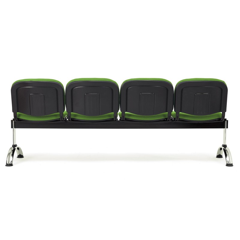 Bancada para recepción 4 asientos MOBY BASE, tela negro