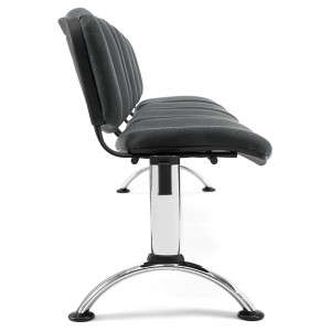 Bancada para recepción 4 asientos MOBY BASE, tela negro
