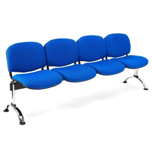 Bancada para recepción 4 asientos MOBY BASE, tela negro