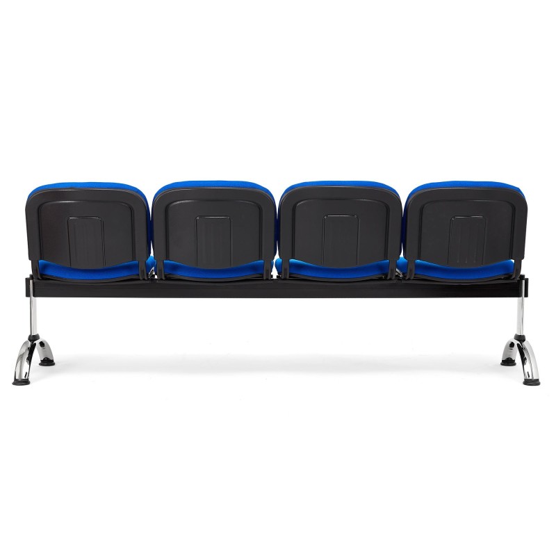 Bancada para recepción 4 asientos MOBY BASE, tela negro