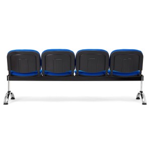 Bancada para recepción 4 asientos MOBY BASE, tela negro