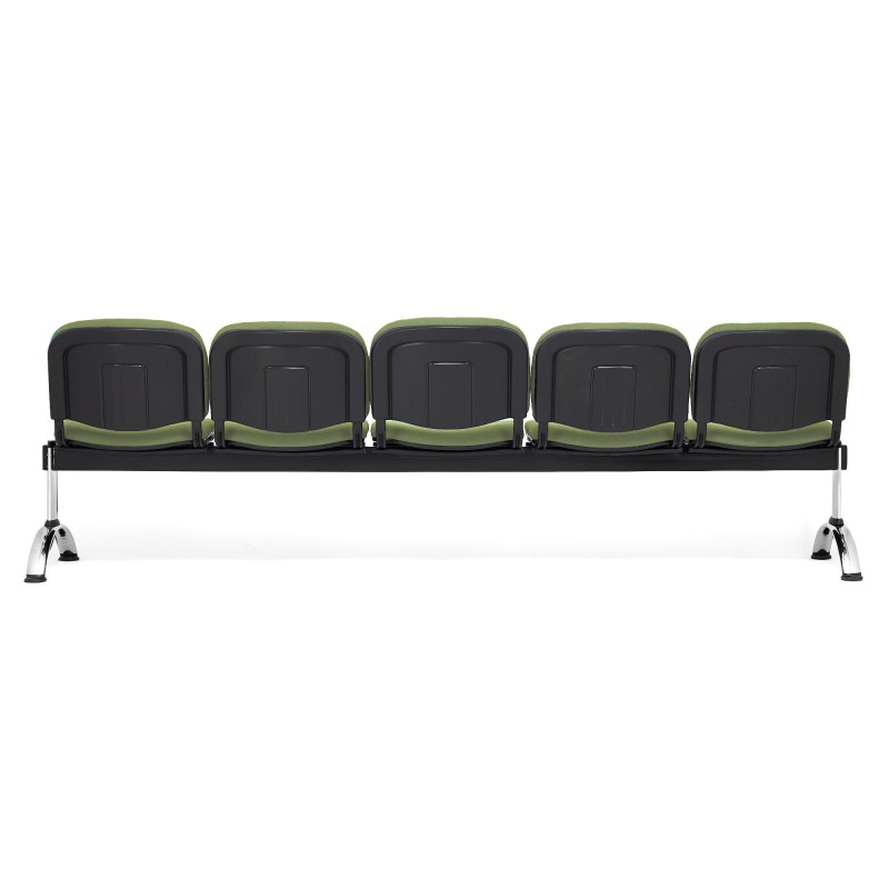Bancada para recepción 5 asientos MOBY BASE, tela negro