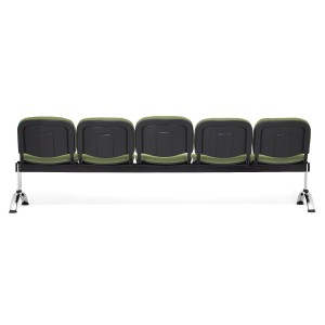 Bancada para recepción 5 asientos MOBY BASE, tela negro