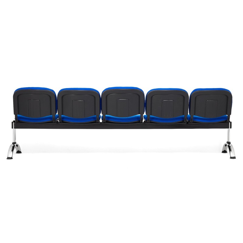 Bancada para recepción 5 asientos MOBY BASE, tela negro