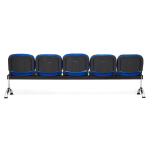 Bancada para recepción 5 asientos MOBY BASE, tela negro