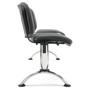 Bancada para recepción 2 asientos y mesa  MOBY BASE, tela negro