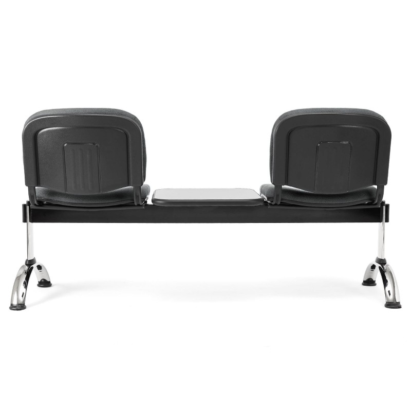 Bancada para recepción 2 asientos y mesa  MOBY BASE, tela negro