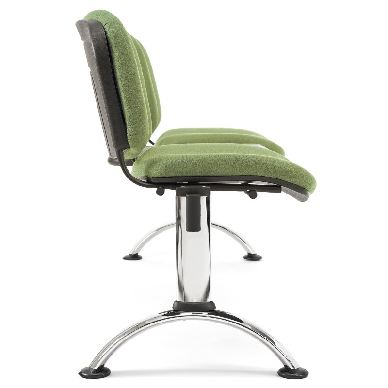 Bancada para recepción 2 asientos y mesa  MOBY BASE, tela negro