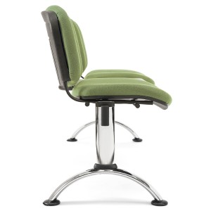 Bancada para recepción 2 asientos y mesa  MOBY BASE, tela negro