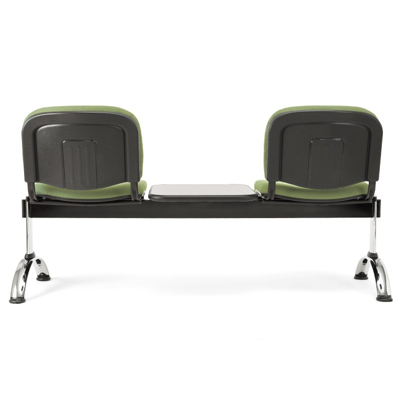 Bancada para recepción 2 asientos y mesa  MOBY BASE, tela negro