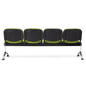 Bancada para recepción 4 asientos MOBY PIEL, negro