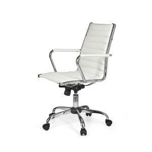 Silla de Diseño MENGEN 10, Piel color Blanco