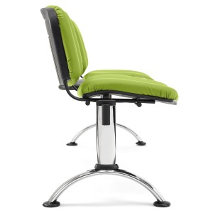 Bancada para recepción 2 asientos y mesa MOBY PIEL, negro