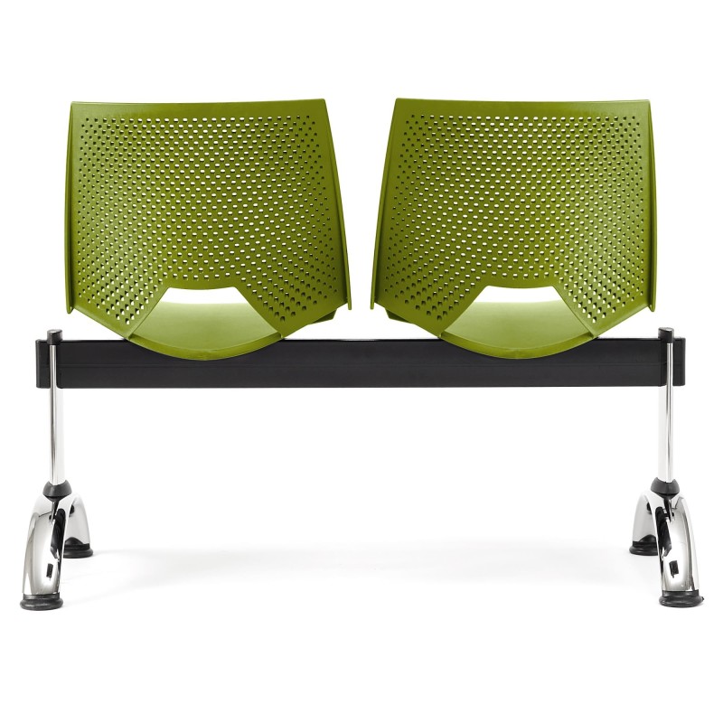 Bancada para sala de espera 2 asientos ENZO, negro