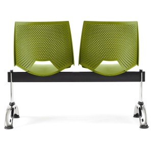 Bancada para sala de espera 2 asientos ENZO, negro