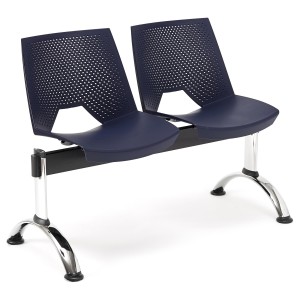 Bancada para sala de espera 2 asientos ENZO, negro