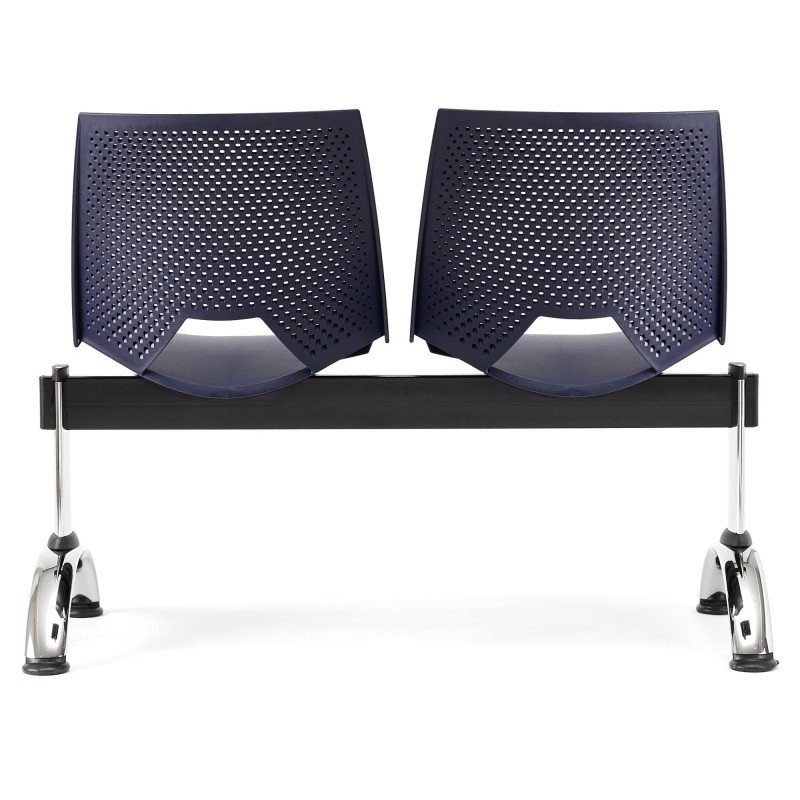 Bancada para sala de espera 2 asientos ENZO, negro