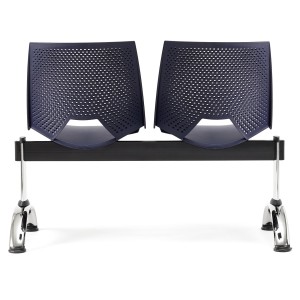 Bancada para sala de espera 2 asientos ENZO, negro