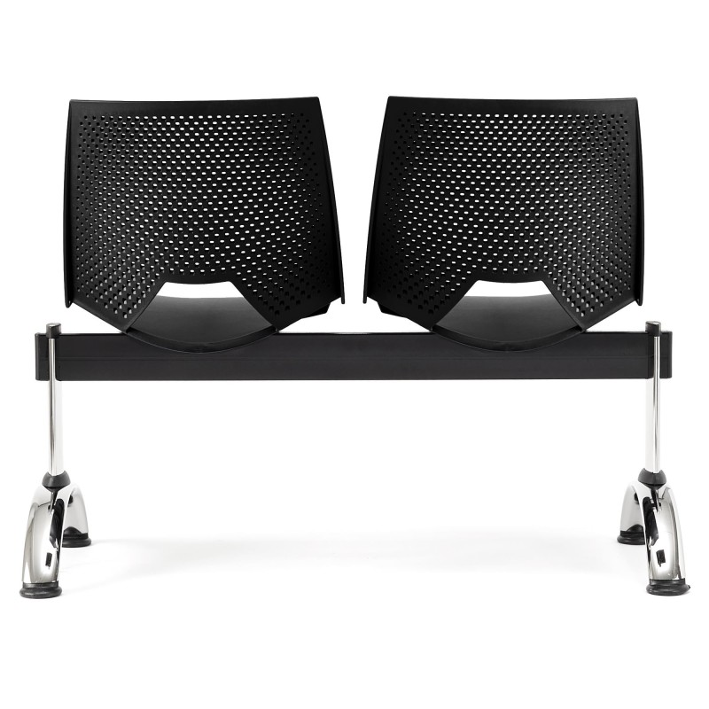 Bancada para sala de espera 2 asientos ENZO, negro