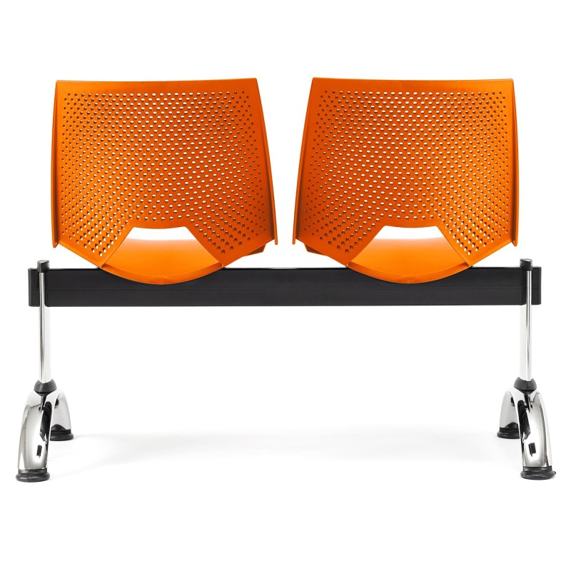 Bancada para sala de espera 2 asientos ENZO, negro
