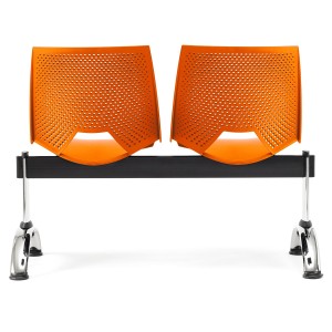 Bancada para sala de espera 2 asientos ENZO, negro