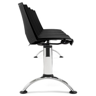Bancada para sala de espera 4 asientos ENZO, negro 2