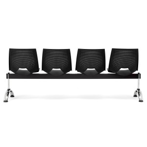 Bancada para sala de espera 4 asientos ENZO, negro
