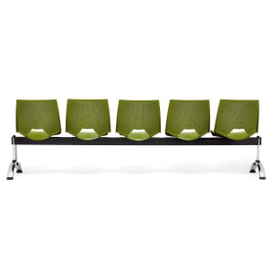 Bancada para sala de espera 5 asientos ENZO, negro