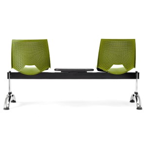 Bancada para sala de espera 2 asientos y mesa ENZO, negro