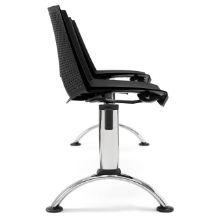 Bancada para sala de espera 2 asientos y mesa ENZO, negro 2