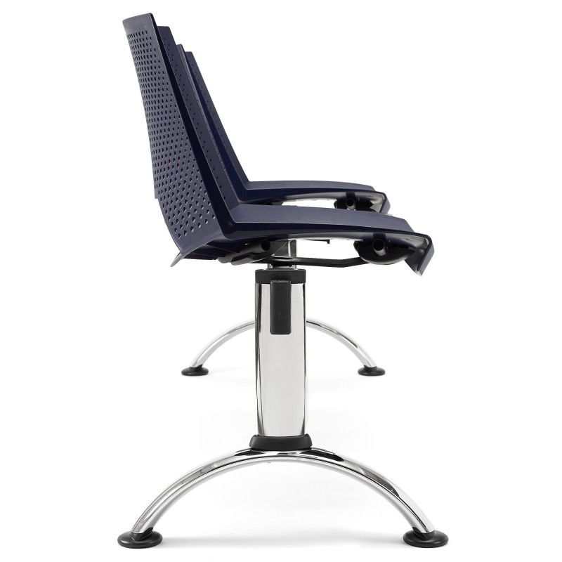 Bancada para sala de espera 2 asientos y mesa ENZO, negro