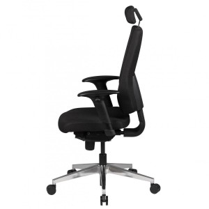 Silla de oficina ergonómica DIKA PRO, tela negra