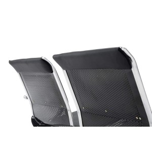 Bancada 2 asientos AUREA, en metal negro