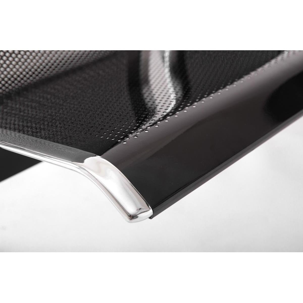 Bancada 2 Asientos AUREA, Estructura Metal, Asiento en Metal color Negro