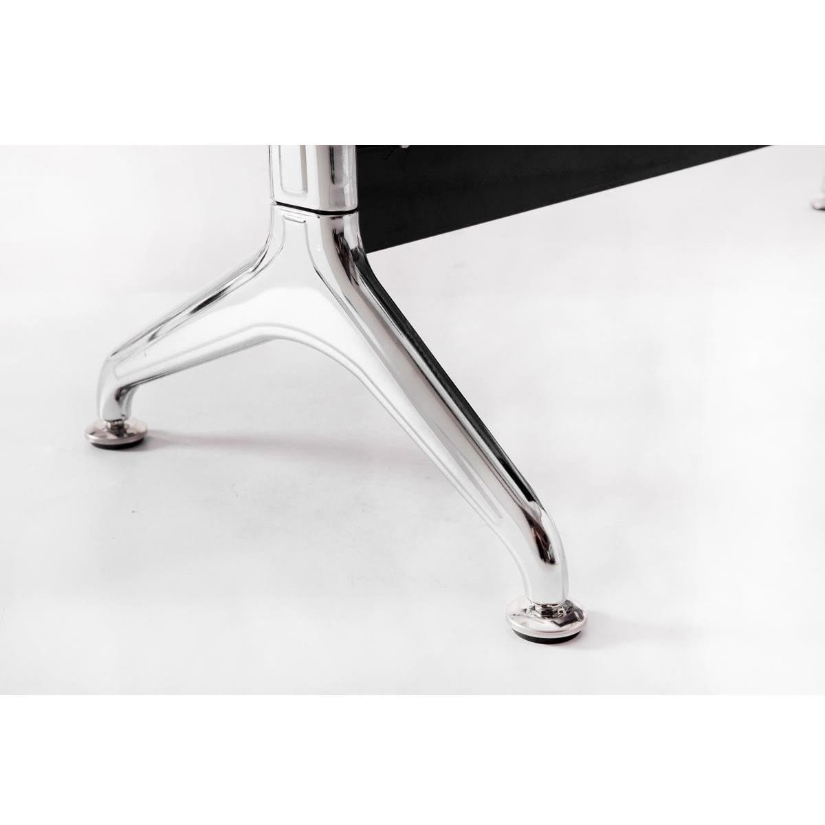 Bancada 2 Asientos AUREA, Estructura Metal, Asiento en Metal color Negro