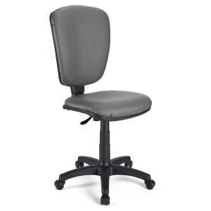 Silla ergonómica CALIPSO SIN BRAZOS, respaldo ajustable, en piel negro