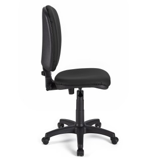 Silla ergonómica CALIPSO SIN BRAZOS, respaldo ajustable, en piel negro 2