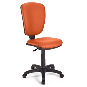 Silla ergonómica CALIPSO SIN BRAZOS, respaldo ajustable, en piel negro
