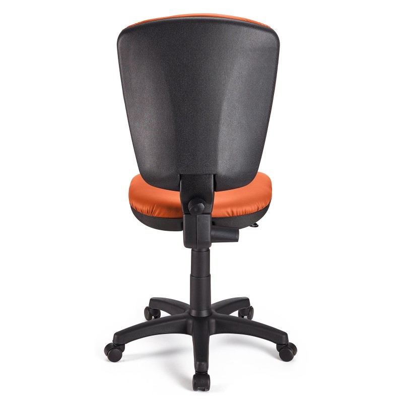 Silla ergonómica CALIPSO SIN BRAZOS, respaldo ajustable, en piel negro
