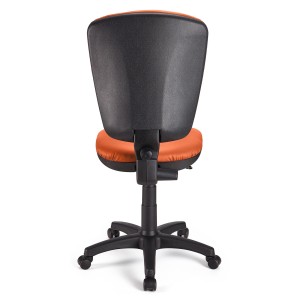 Silla ergonómica CALIPSO SIN BRAZOS, respaldo ajustable, en piel negro